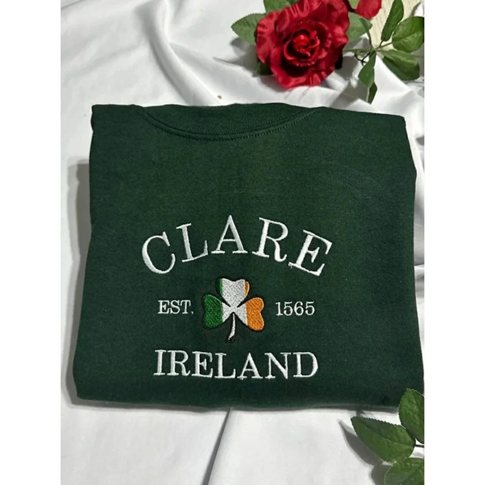 Clare Ireland Embroidered Cozy Sweatshirt - Picture 2 of 2